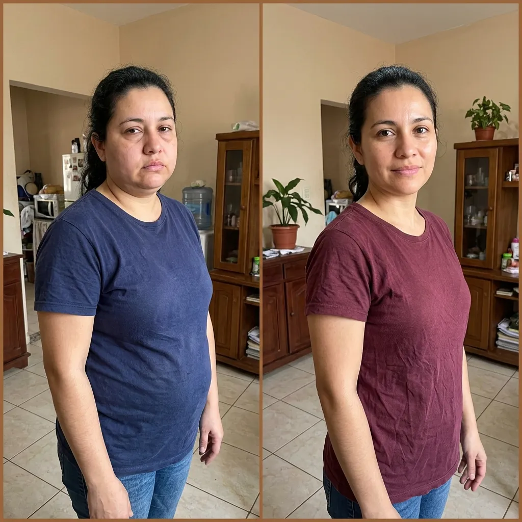 Antes y después de Carolina B.